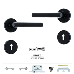 M8M40 - 2 Lever Lockset Royal RD Rose